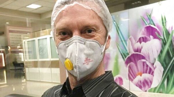 This March 19, 2020, file photo provided courtesy of the White family, shows U.S. Navy veteran Michael White in Mashhad, Iran. This March 19, 2020, file photo provided courtesy of the White family, shows U.S. Navy veteran Michael White in Mashhad, Iran.