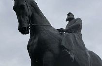 Estatua de Leopoldo II en Bruselas, Bélgica