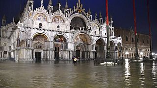 Acqua alta récord en Venecia