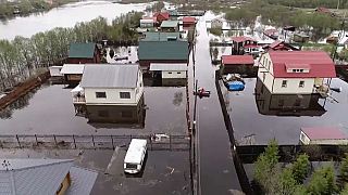 Inundaciones en la región rusa de Múrsmank