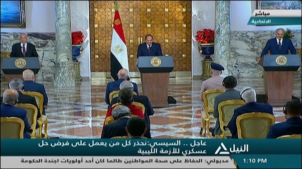 al-Sisi durante la conferenza stampa al-Sisi durante la conferenza stampa