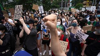 Japonya'nın başkenti Tokyo'da polis şiddeti protesto edildi
