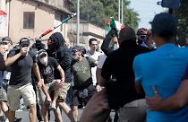 Violenta protesta de neofascistas y ultras en Italia con ocho detenidos