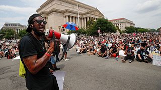 تصویری از اعتراض‌ها در واشنگتن دی سی