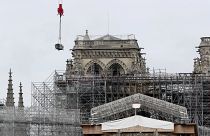Notre Dame wird von Gerüst befreit