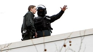 پلیس آلمان در جریان یک عملیات ضد تروریستی