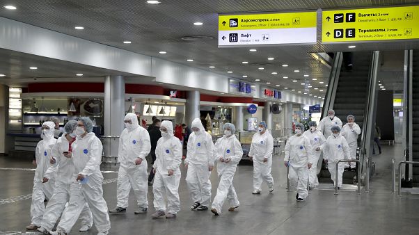 Сотрудники готовятся проводить санитарный контроль в аэропорту Шереметьево Сотрудники готовятся проводить санитарный контроль в аэропорту Шереметьево