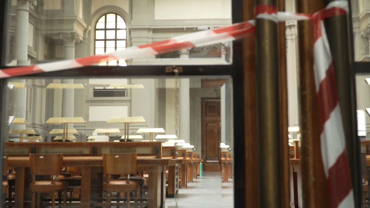 Bibliothèque centrale de Florence (Italie) - capture d'écran vidéo euronews