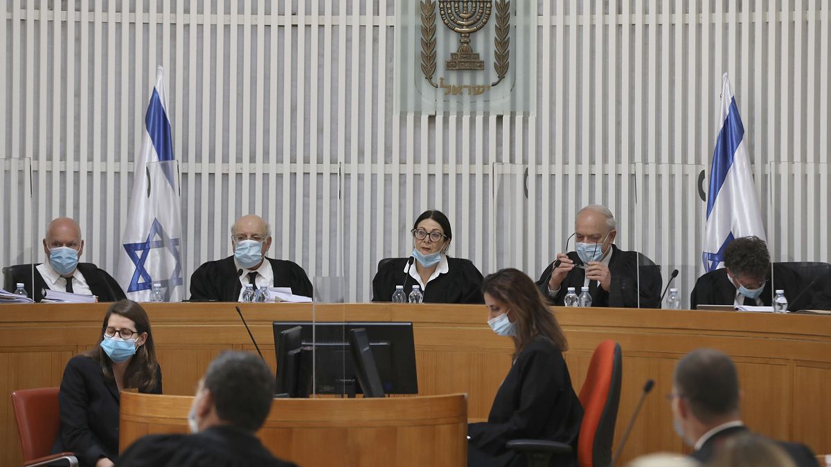 من داخل قاعة المحكمة العليا في إسرائيل 