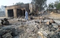 من هجوم نفذه مقاتلون متطرفون على إحدى القرى غرب نيجيريا في العام 2016 (أرشيف)