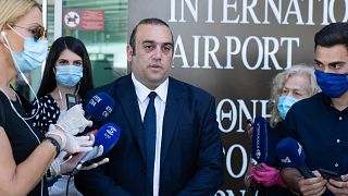 Ο Υπουργός Μεταφορών της Κύπρου Γιάννης Καρούσος στο Αεροδρόμιο Λάρνακας