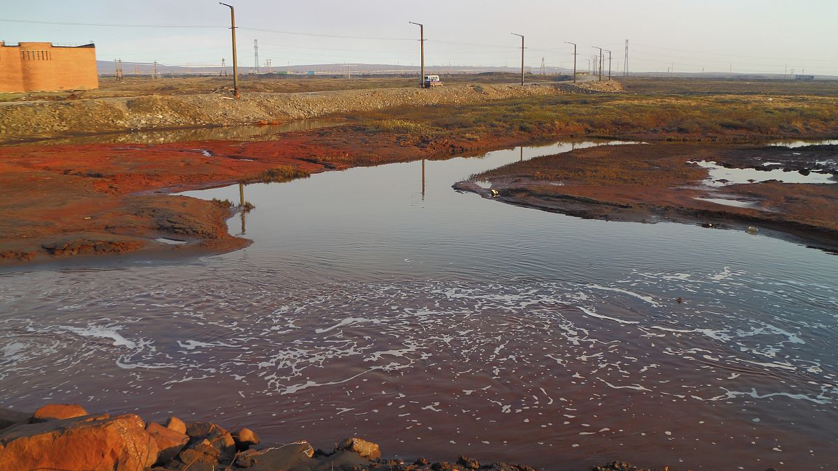 Rusyan'nın Norilsk kentinde meydana gelen petrol sızıntısı