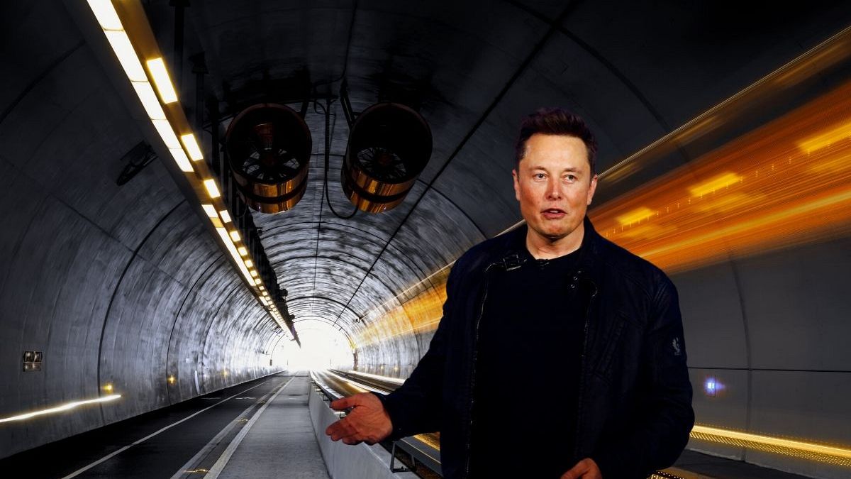 Elon Musk unveiling the Boring Company's Las Vegas tunnels.