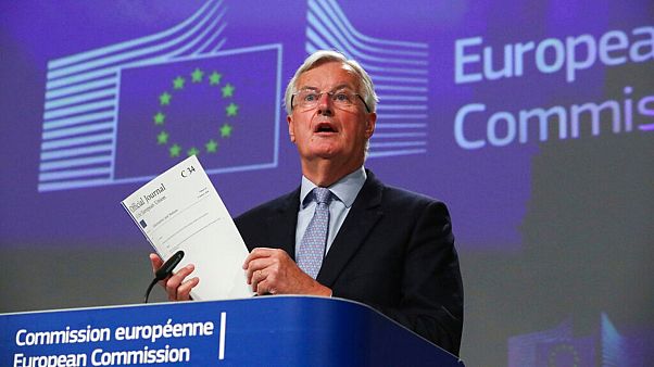 European Union's chief Brexit negotiator Michel Barnier gives a news conference after Brexit talks, in Brussels, Belgium, Friday, June 5, 2020. European Union's chief Brexit negotiator Michel Barnier gives a news conference after Brexit talks, in Brussels, Belgium, Friday, June 5, 2020.