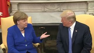 Angela Merkel bei Donald Trump im Weißen Haus