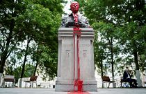 معترضان به نژادپرستی به مجسمه یکی دیگر از پادشاهان بلژیک حمله کردند