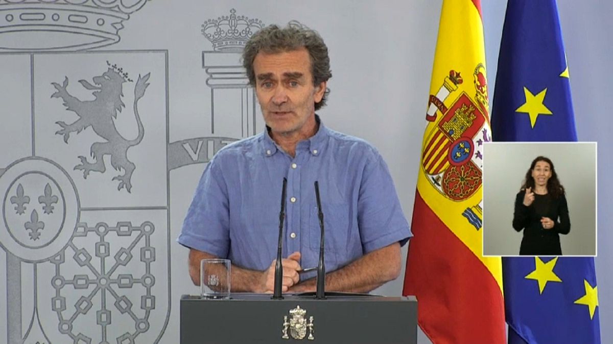Fernando Simon, director of the Spanish Coordinating Centre for Health Alerts and Emergencies, speaking at a news conference on Friday, June 12, 2020.