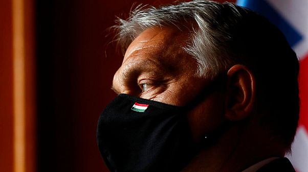 Prime Minister of Hungary Viktor Orban arrives for the V4 summit at the Lednice Chateau in Lednice, Czech Republic, Thursday, June 11, 2020. Prime Minister of Hungary Viktor Orban arrives for the V4 summit at the Lednice Chateau in Lednice, Czech Republic, Thursday, June 11, 2020.