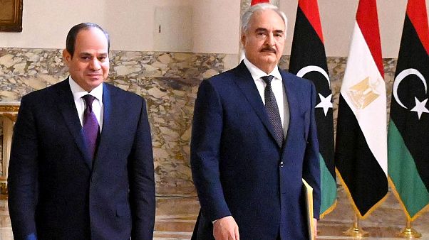 Mısır Devlet Başkanı Sisi ve General Hafter Mısır Devlet Başkanı Sisi ve General Hafter