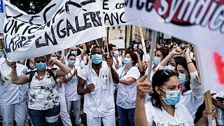 Manifestation des personnels soignants à Lyon, le 16 juin 2020