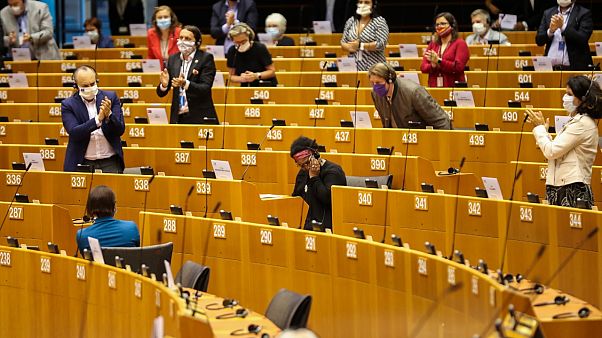 Pierrette Herzberger-Fofana, députée Verte allemande, témoigne au Parlement européen de la brutalité policière et du racisme qu'elle a subi, le 17 juin 2020 Pierrette Herzberger-Fofana, députée Verte allemande, témoigne au Parlement européen de la brutalité policière et du racisme qu'elle a subi, le 17 juin 2020