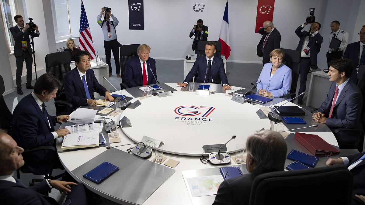 اجتماع قادة دول مجموعة السبع في فرنسا في العام 2019