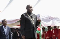 Le nouveau président du Burundi Evariste Ndayishimiye lors de son investiture