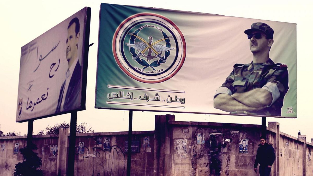 Suriye Devlet Başkanı Beşar Esad posteri