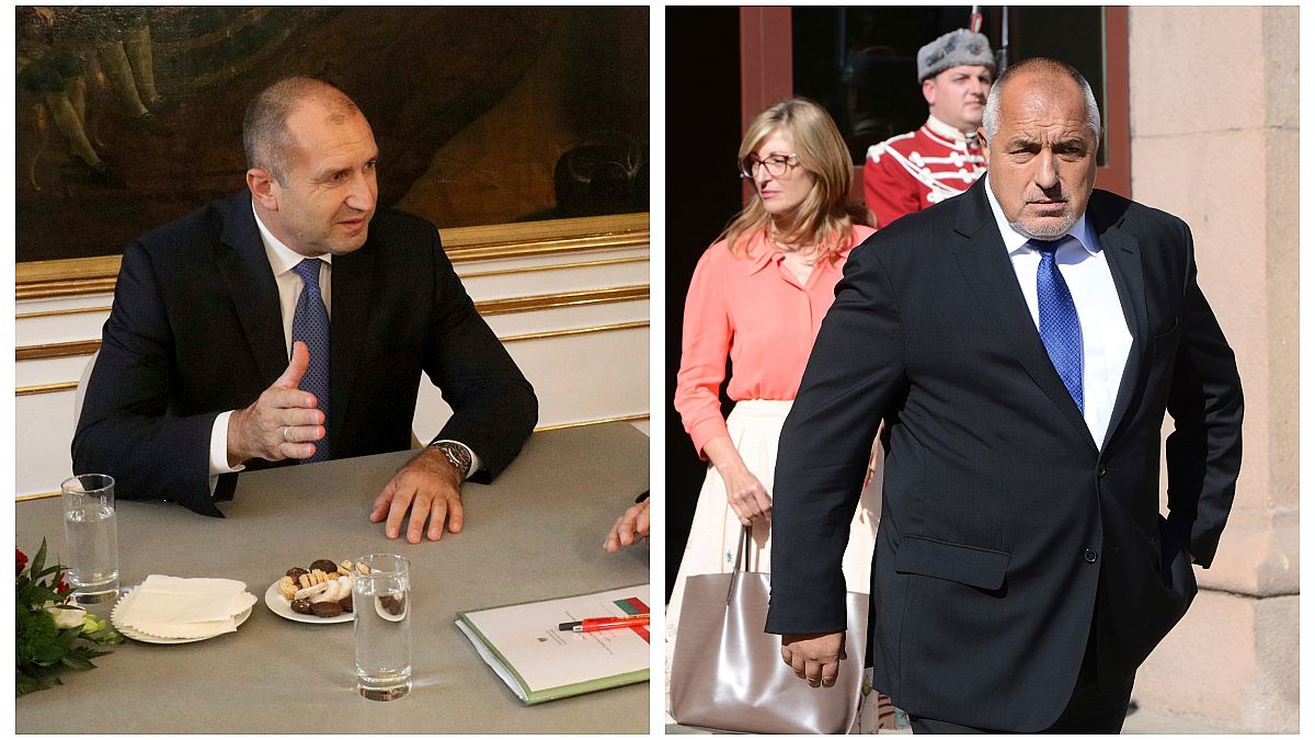 Bulgaristan Cumhurbaşkanı Rumen Radev (solda), Başbakan Boyko Borisov (sağda)