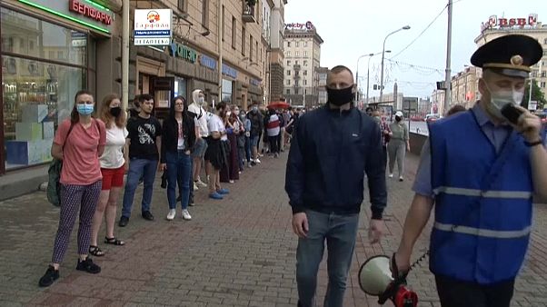 Живая цепь в Минске Живая цепь в Минске