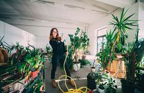 Aistė Virketė rescues plants that no one wants at her plant shelter in Lithuania.