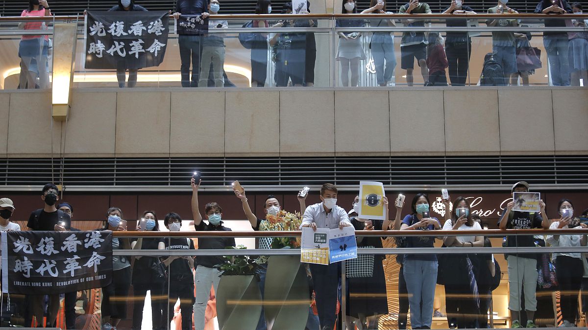 Hong konglu aktivistler, Çin'in yeni  'ulusal güvenlik yasası'nı protesto etti