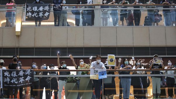 Hong konglu aktivistler, Çin'in yeni 'ulusal güvenlik yasası'nı protesto etti Hong konglu aktivistler, Çin'in yeni 'ulusal güvenlik yasası'nı protesto etti