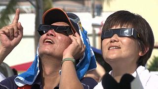 Heller Ring um den Mond: Sonnenfinsternis in Taiwan
