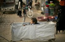 Suriye'deki El Hol kampındaki çocuklar
