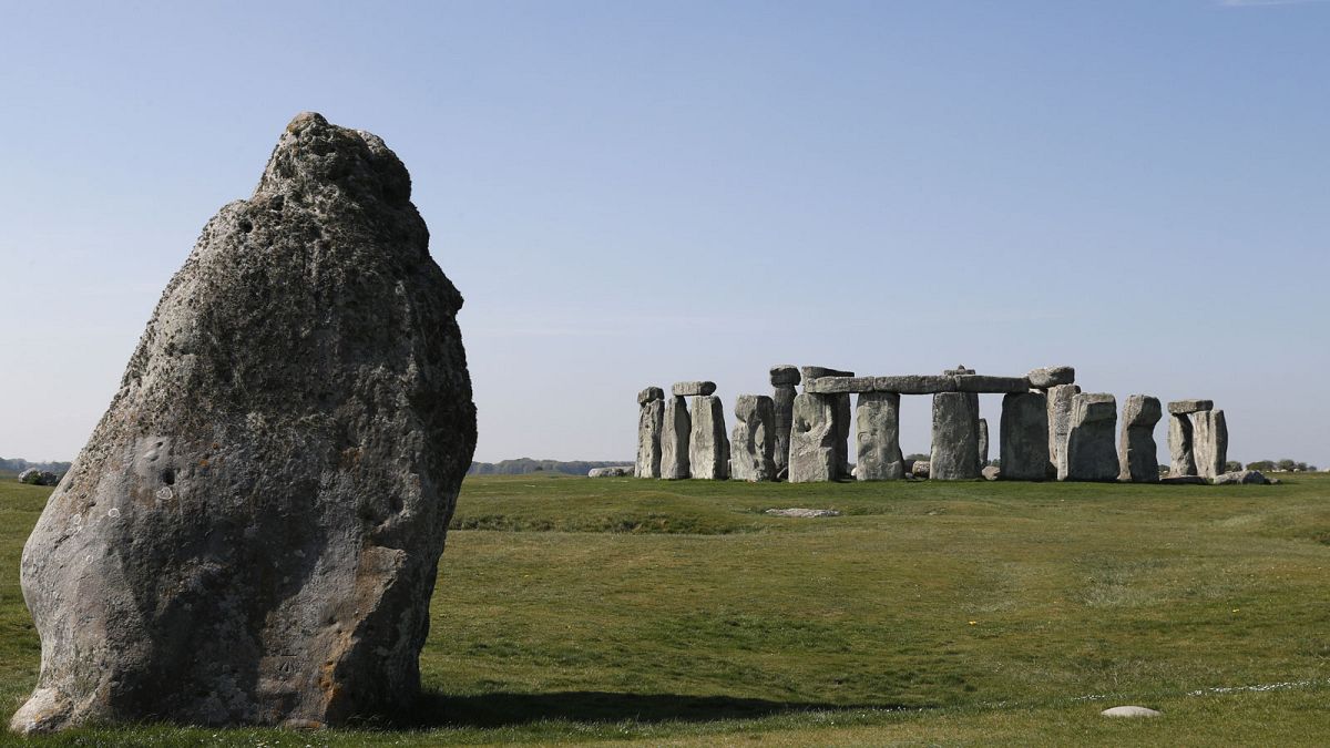 Le site mégalithique de Stonehenge, le 26 avril 2020. 