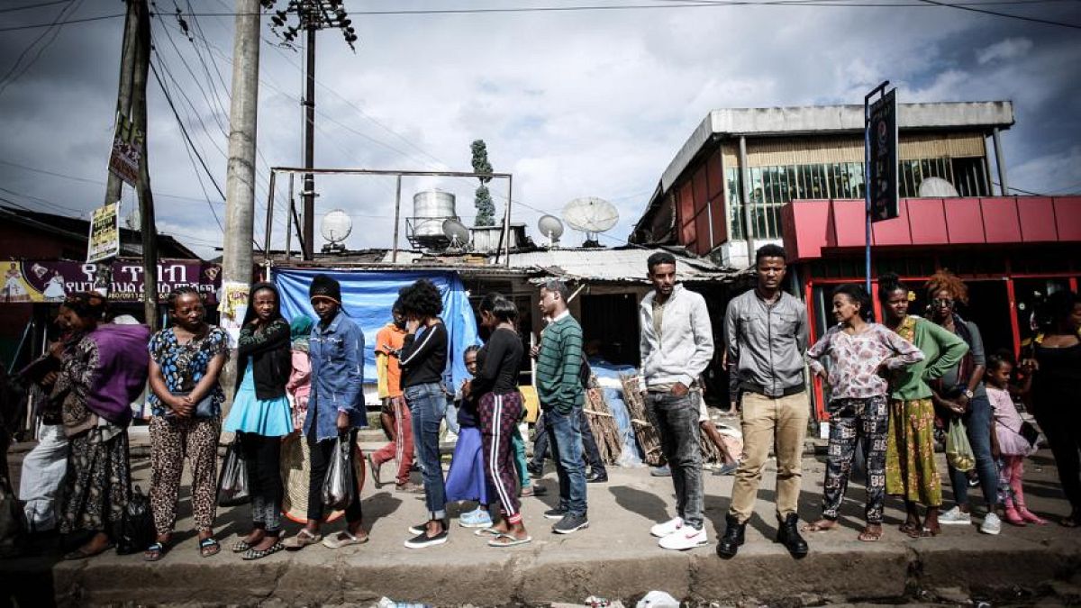 Густонаселенный пригород Мебрат Хаил в Аддис-Абебе, Эфиопия, стал новым домом для многих эритрейцев после 2018 года
