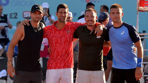 Dimitrov, Djokovic, Troicky e Coric Dimitrov, Djokovic, Troicky e Coric