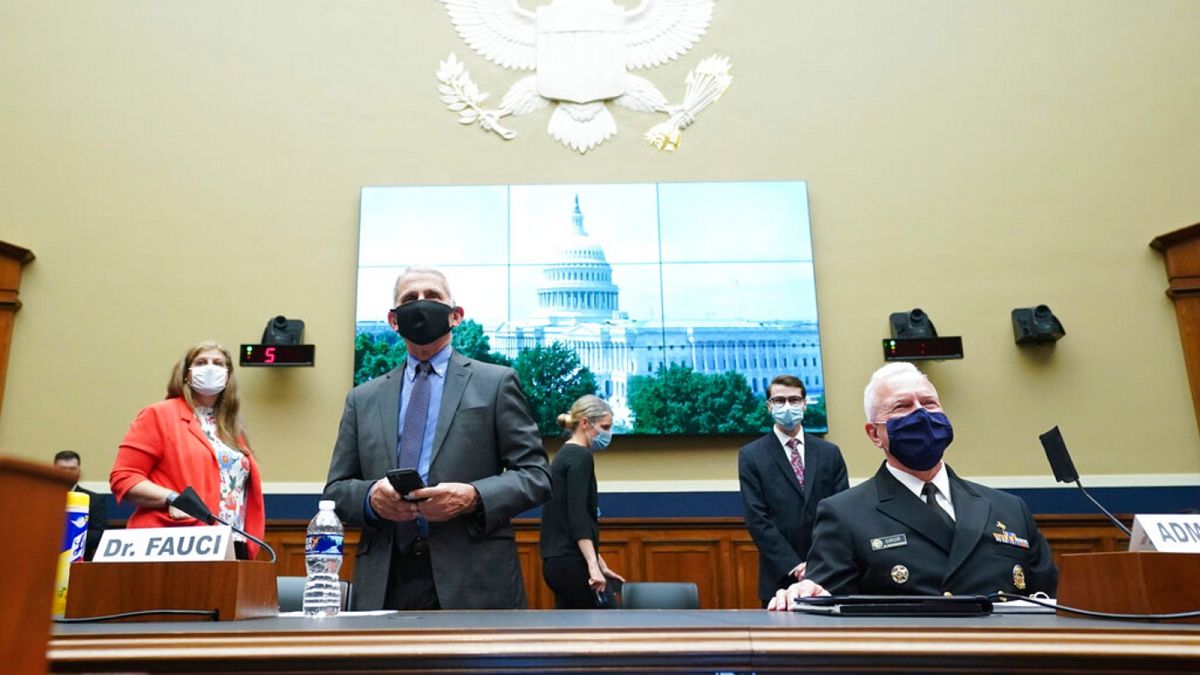 Director of the National Institute of Allergy and Infectious Diseases Dr. Anthony Fauci testified on the US coronavirus response on Capitol Hill in Washington on June 23, 2020