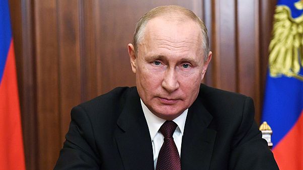 Le président russe, Vladimir Poutine, le 23 juin 2020, lors d'une adresse à la Nation. Le président russe, Vladimir Poutine, le 23 juin 2020, lors d'une adresse à la Nation.