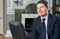 Ireland Finance minister Paschal Donohoe speaks with the Associated Press during an interview in Dublin, Thursday Jan. 30, 2020.