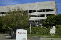  This is an April 30, 2020, file photo showing Gilead Sciences headquarters in Foster City, Calif.