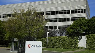 This is an April 30, 2020, file photo showing Gilead Sciences headquarters in Foster City, Calif.