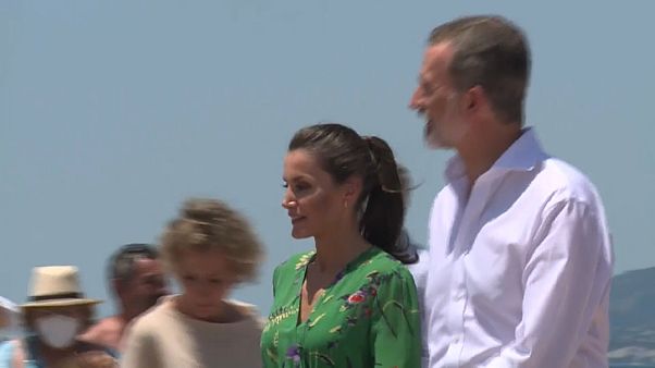 Los reyes durante su estancia en Palma Los reyes durante su estancia en Palma