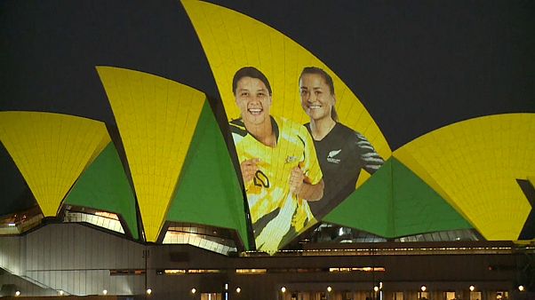 Sydney Opera House lit up ahead of 2023 WWC bid announcement Sydney Opera House lit up ahead of 2023 WWC bid announcement