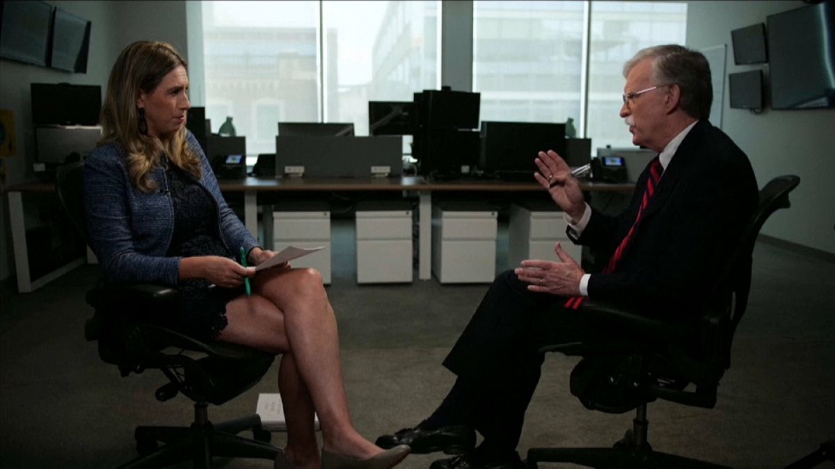 مستشار الأمن القومي الأمريكي الأسبق جون بولتون خلال مقابلة مع قناة سكاي نيوز البريطانية في واشنطن - 2020/06/25