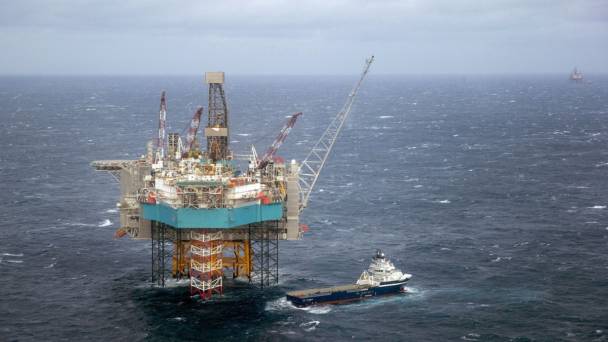 A supply ship at the Edvard Grieg oil field, in the North Sea, pictured in 2016