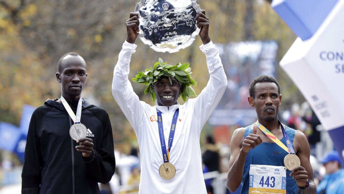 Geoffrey Kamworor a 2019-es New York-i maratonon első lett