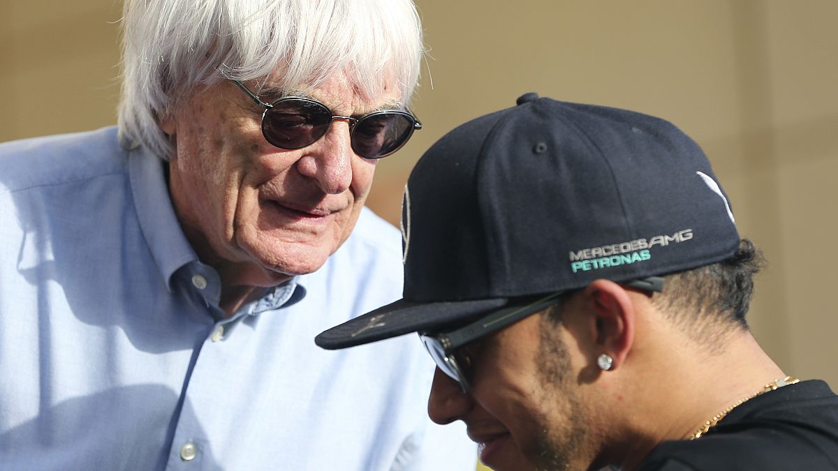 Bernie Ecclestone con Lewis Hamilton