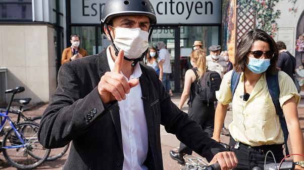 Grégory Doucet, candidat écologiste EELV, à la sortie de son vote à Lyon, le 28 juin 2020 Grégory Doucet, candidat écologiste EELV, à la sortie de son vote à Lyon, le 28 juin 2020